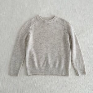 Boys Cozy Neutral Crewneck Sweater - Light Heather Beige
